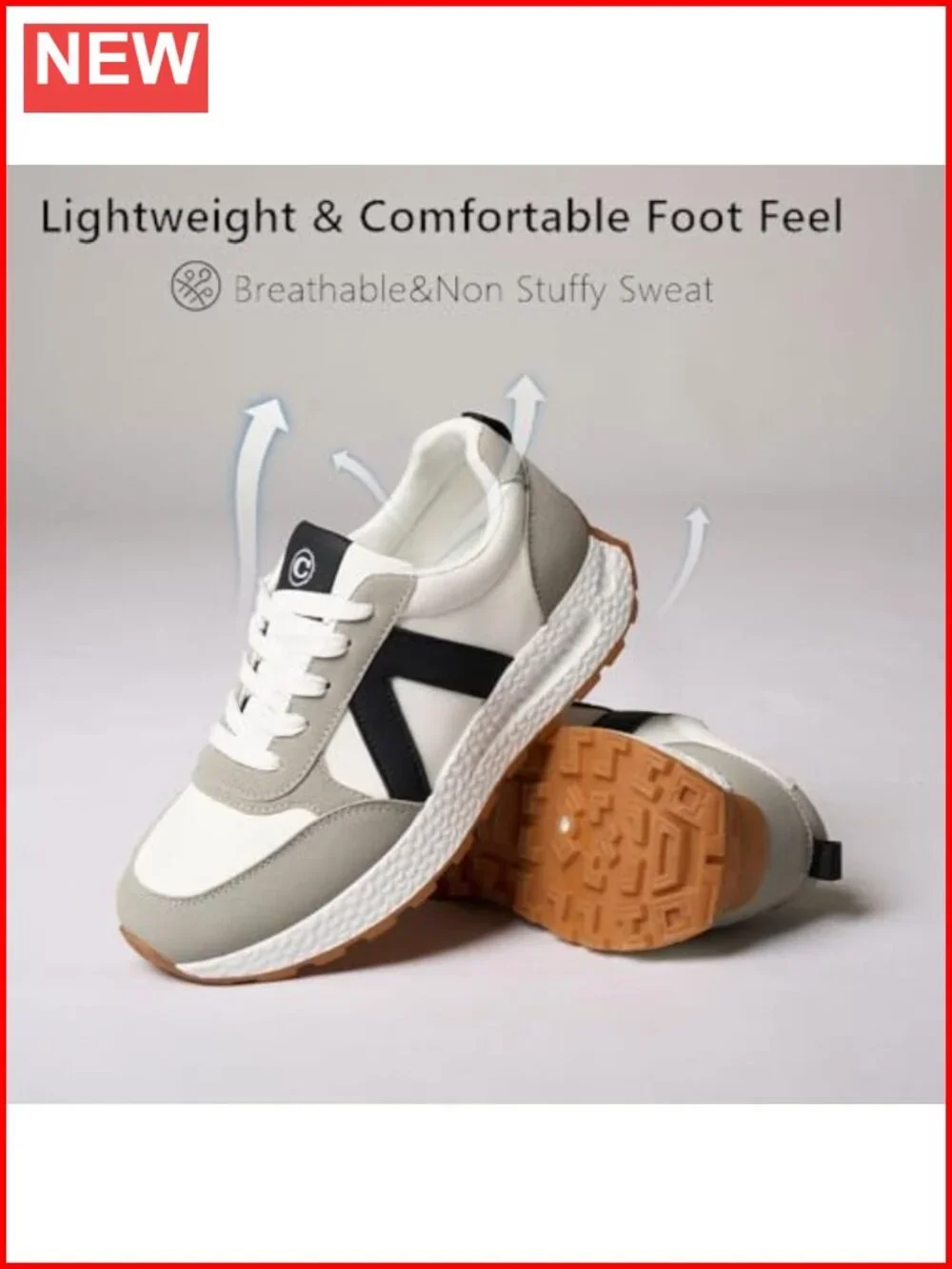 Women's Athletic Walking Shoes Platform Lace-up Sneakers Road Running